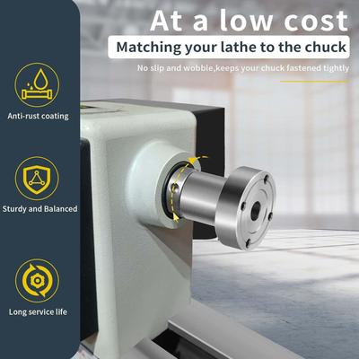 Wood Lathe Face Plate 2 Inch Woodworking Machine Chuck Turning Tool Flange Faceplate for 1inx8TPI Spindle