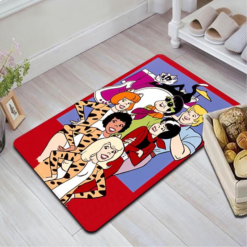 Josie and the Pussycats-inspired art Rug Floor Mat for Living Room or Bedroom Soft and Comfortable Carpet a Gift for Birthday and Holiday.