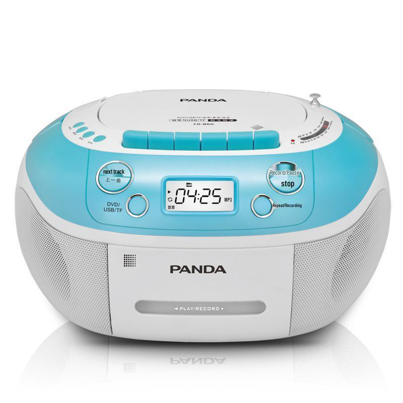 

Panda CD-860 Multi-Function Player: DVD/CD, Tape Recorder, USB/TF Input, One-Key Transcription, Remote Control, Radio. Standard синій