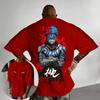 Demon Slayer Anime Printed Men and Women Oversized Tshirt Couple Street Fashion Casual Parent Child Top Harajuku Y2K Summer