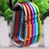 Aluminium Alloy Safety Keychain Buckles Climbing D Carabiner Spring Clips Camping Hiking Hooks
