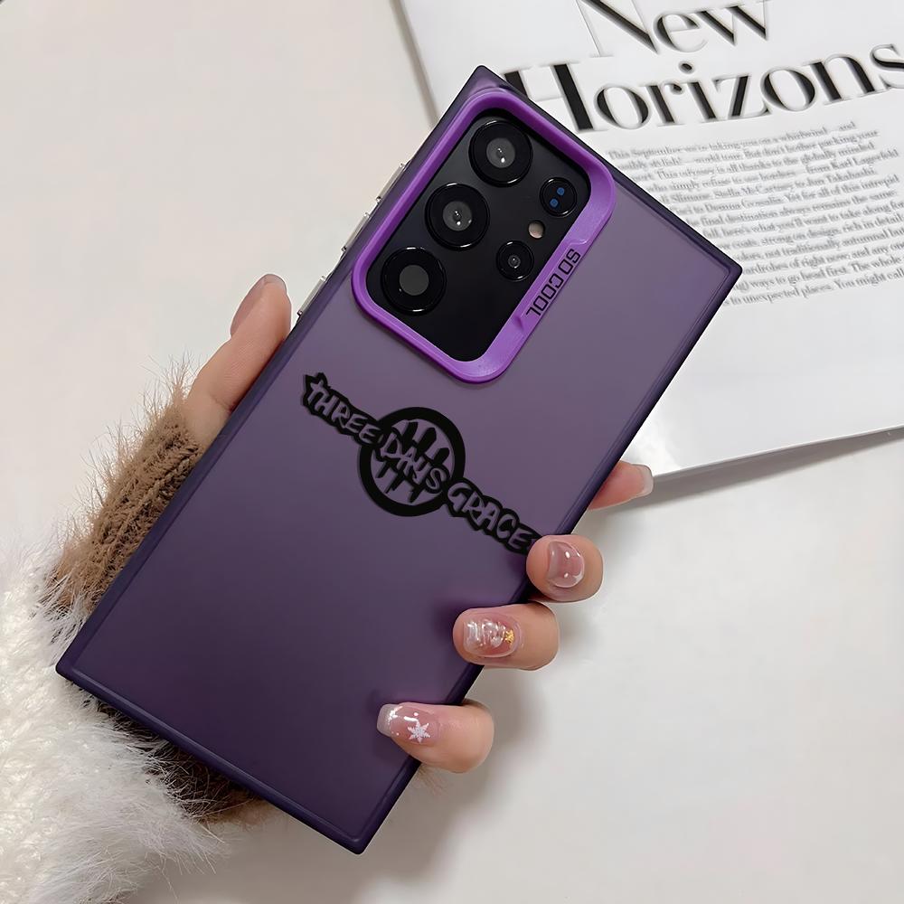 Fashion T-Three Days Grace Phone Case For Samsung Galaxy S25 Edge S24 S23 S22 S21 S20 Ultra Funda Silicone Silver Cover