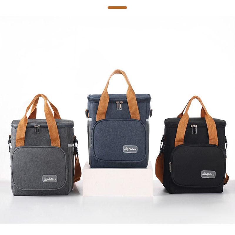 Vertical Handheld Insulated Lunch Bag, Thickened Foil Cooler Tote for Picnic & Food Storage