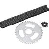 T8F Front and Rear Sprocket Chain,Steel Motor Chain Sprocket Set for Modified Karts Atvs and Mini Motorcycles Electric Bicycle Modification