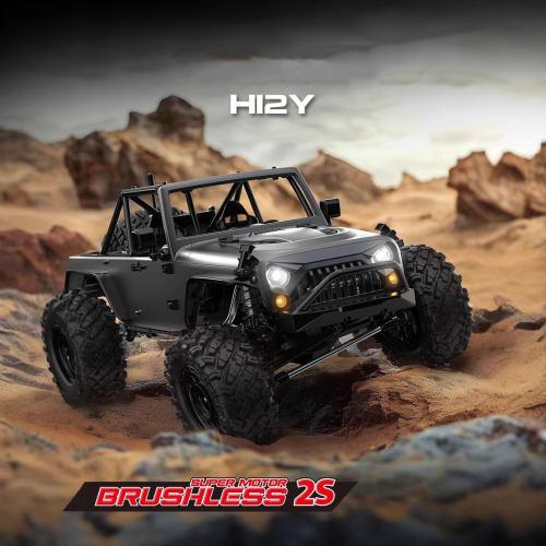 MJXRC H12Y 1/12 Scale 4WD Radio-Controlled Crawler for Professional Off-Road Racing, Aluminum Alloy Shell, Metal Driveshaft, Brushless Motor, Japanese