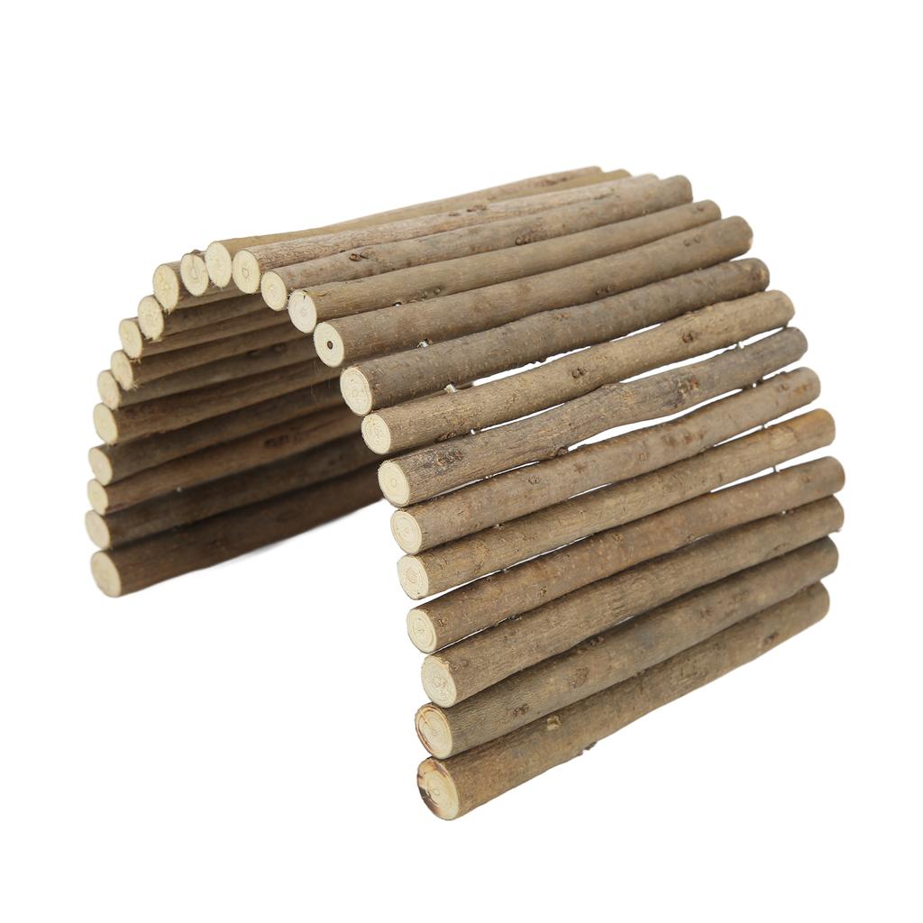 Wooden Hamster Bridge Small Animal Bendy Bridge for Guinea Pigs Ferrets Hedgehogs Chinchillas Small Rabbits15x60cm