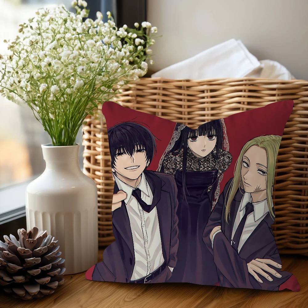 S-SakamotoO Anime Pillow Cushion Cover Pillowcase Living Room Sofa Home Decor Customized