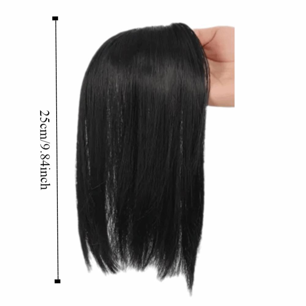 Hair Extension Synthetic Hair Bangs Middle Part Fringe Hair Pieces  for Women