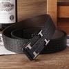 Wholesale Men's PU Leather Belts - No-Hole Automatic Buckle, Universal Strap for Pants & Jeans
