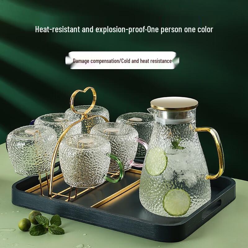 Hammered Heat-Resistant Glassware Set