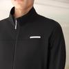 VICUTU Men's Black Stand Collar Zipper Jacket