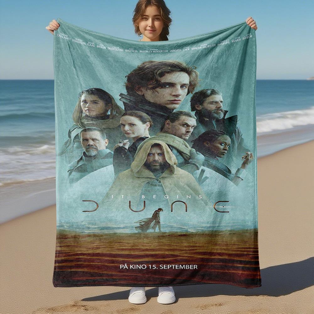 1pc Dune It BeginsOutdoor Flannel Blanket Soft Plush Decor for Picnics, camping,Bedroom, Playroom, or Lunch Breakn1141A