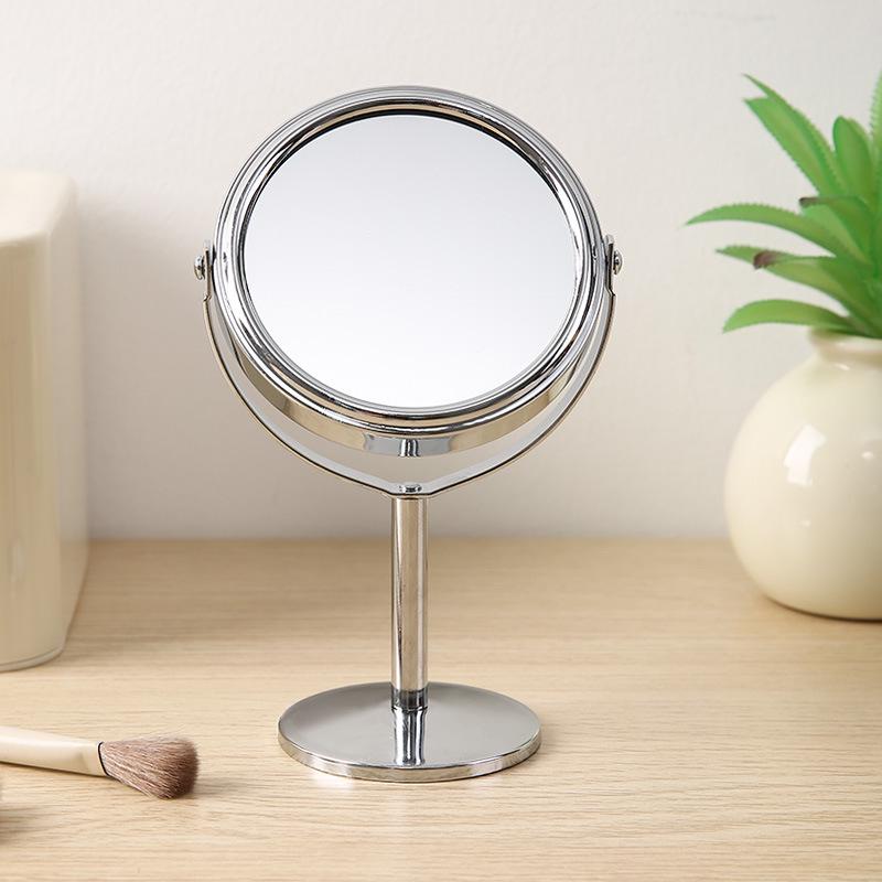 

Портативное двухстороннее вращающееся HD зеркало для макияжа для рабочего стола, офиса или общежития