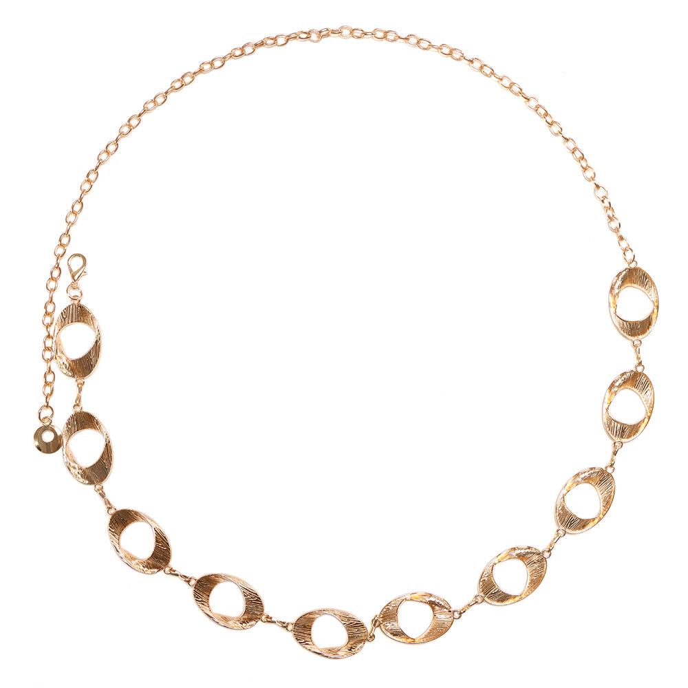 Nouvelles Arrivées: Chaîne de taille cercle dorée tendance