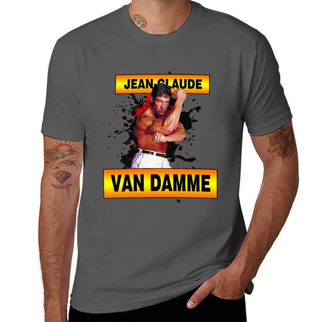 Musik Vintage Retro Van Damme Weihnachts-T-Shirt Standard Passform Einfarbiges T-Shirt T-Shirt