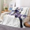 1PC Anime Fusion Custom Name Patterned Flannel Blanket Suitable For All Seasons For Home Decor Warmth And Comfort Gifts Holiday Present