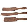 3 PCS Wooden Spatula with Wide Shovel Head Non Slip Teak Turner Spatula for Steak Pizza Milk Salad
