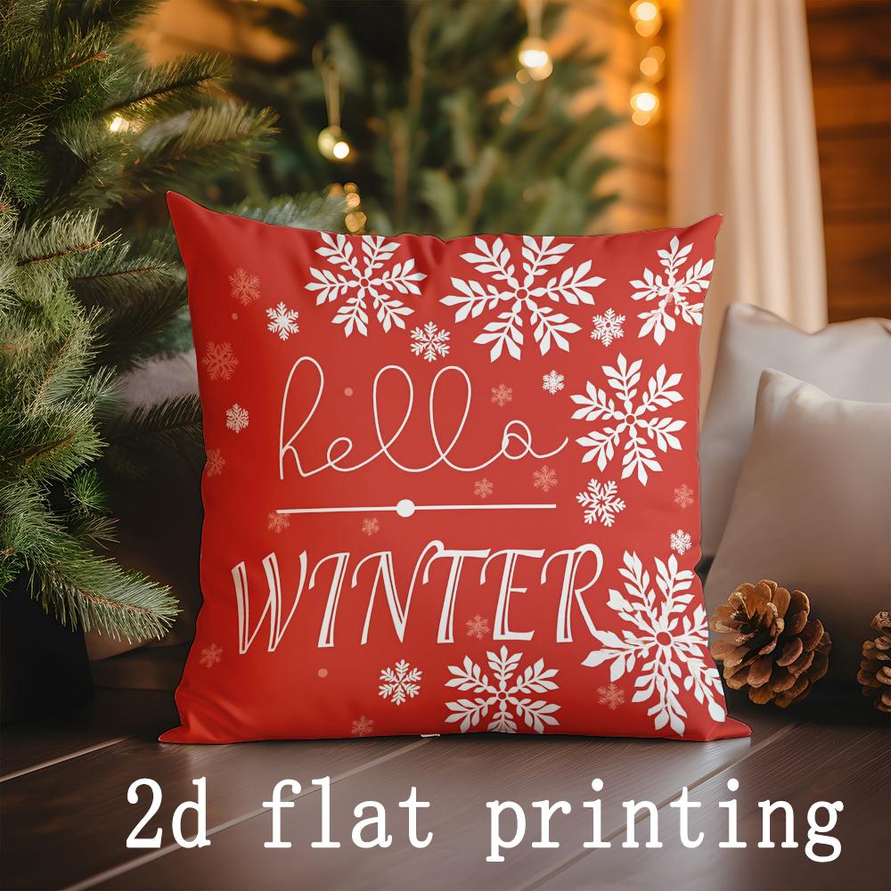 Wohndekor Weihnachten & Winter Muster Kissenbezüge Muster Kissenbezug Geeignet für Sofa Schlafzimmer Auto Kissenbezug