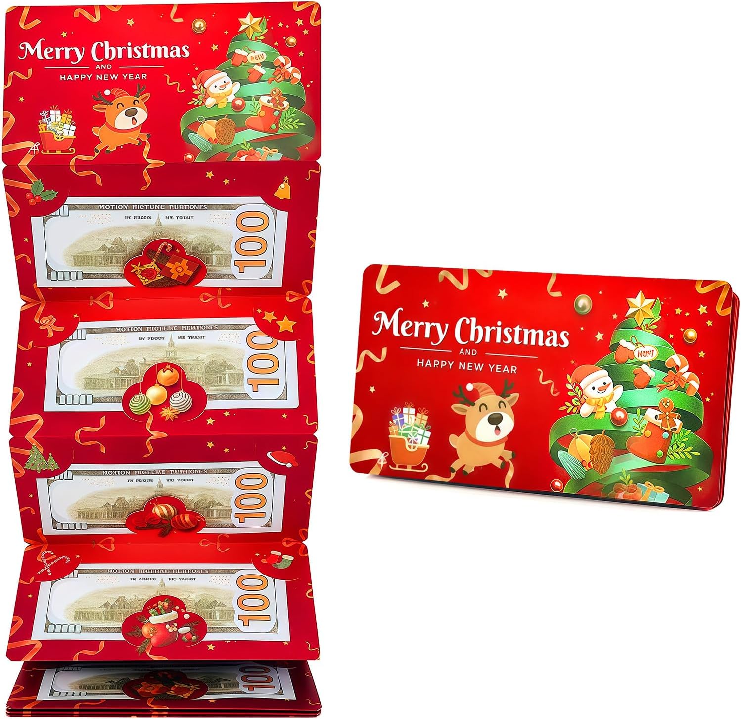 

Рождественские держатели для денег, Держатели для подарочных карт, Рождественские с 10 слотами, Рождественский подарок для мужчин, женщин, девочек, мальчиков, Конверты для денег-сюрпризов, Зеленые красный
