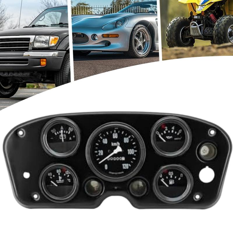 Oil Pressure Gauge Volts Gauge Speedometer 5 In 1 Kit trument Panel Complete Meter trument Panel Complete Accessories