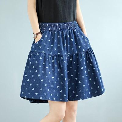 High Waist Übergröße Vintage Liebe Lässig Locker Sommer Denim Shorts für Damen Kurze Jeans
