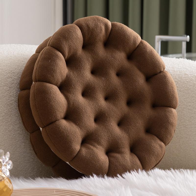 

Cute Shape Creative Pillow Simulation Sandwich Cookie Plush Pillow Thickened Nap Pillow Home Sofa Back Cushion 35*35*10cm