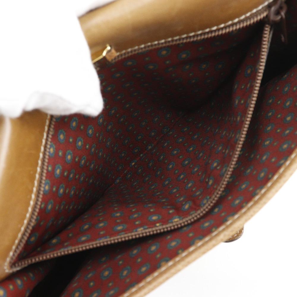 Loewe Anagram Shoulder Bag Brown Calfskin Women Used