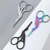 1pcs Stainless Steel Hair Scissors Enhanced Safety Round Tip Stork Scissors for Precise Eyebrow, Nose, Beard Grooming Tool