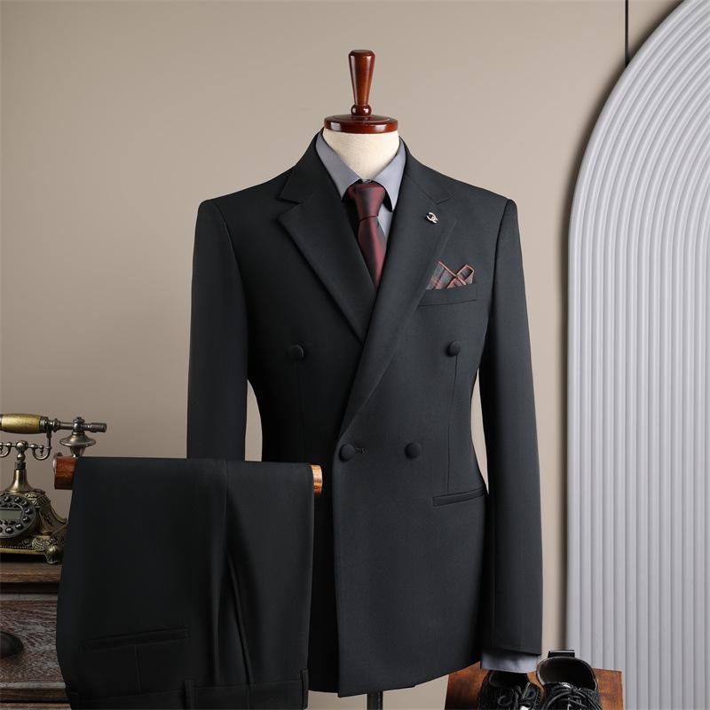Coffee Color Men's Formal Suit Set for Weddings and Business - Groom and Best Man Fit