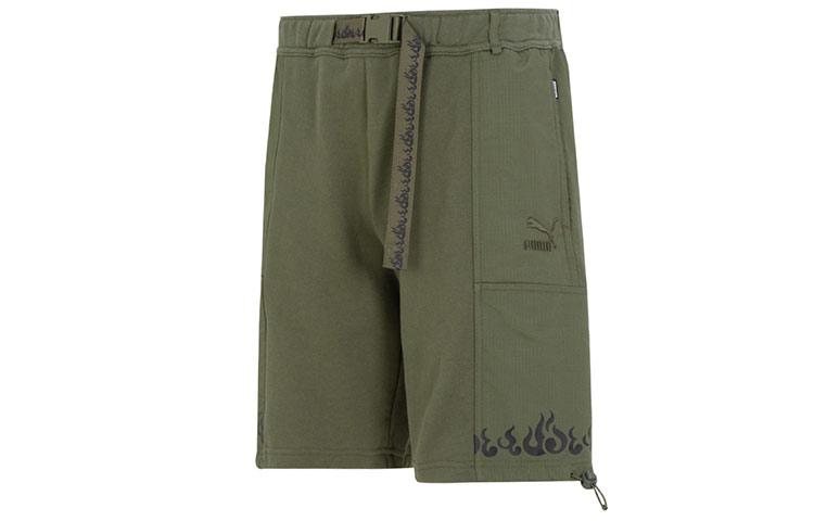 PUMA Humming 3,SS23 Chinese Culture Tribute Series Casual Shorts Men s Army Green Moderate 621924-73 S