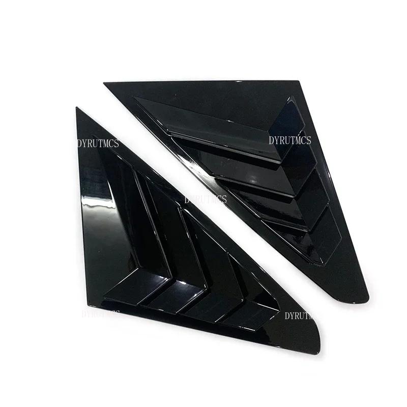 Glossy Black Car Rear Louver Window Side Shutter Cover For MG5 Trim Sticker Vent Scoop ABS