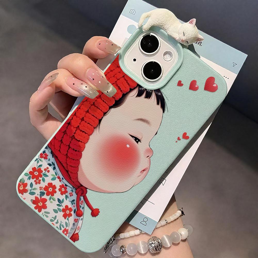 3D Phone Case for iPhone 11 13 17 Pro Max 17 Air Case iPhone 13 15 16 Pro Max 12 14 Pro Max 14 15 Plus Cute 3D Kitten Cartoon Leather