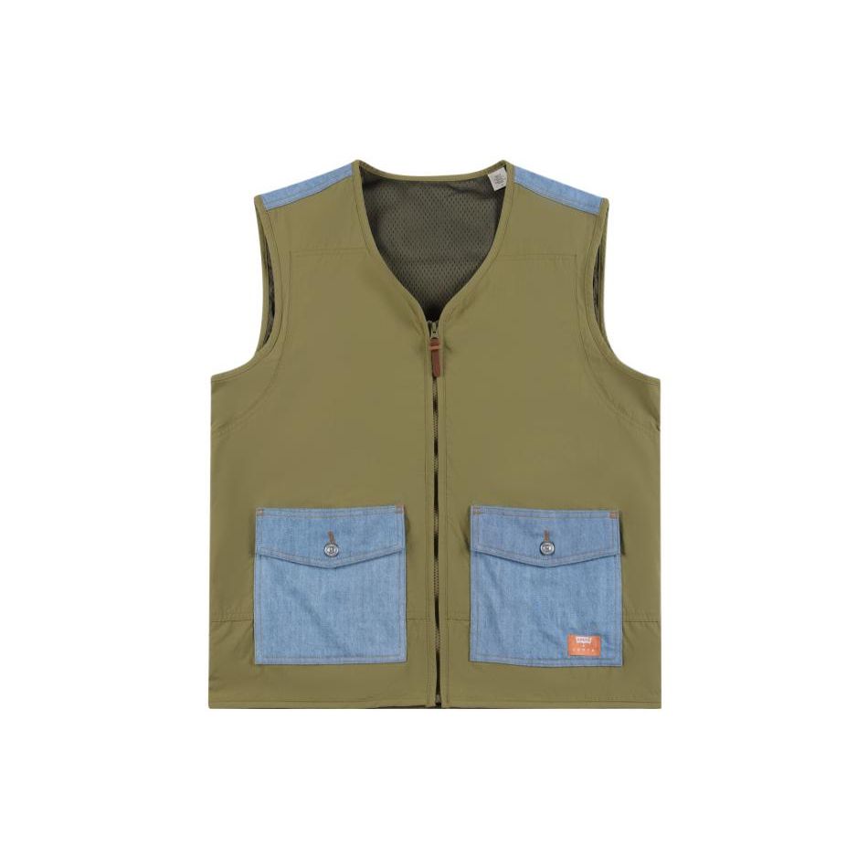 

Levis Жилет повседневный мужской с геометрическим узором в стиле колор-блок с карманом Зеленый A4335-0000 XS