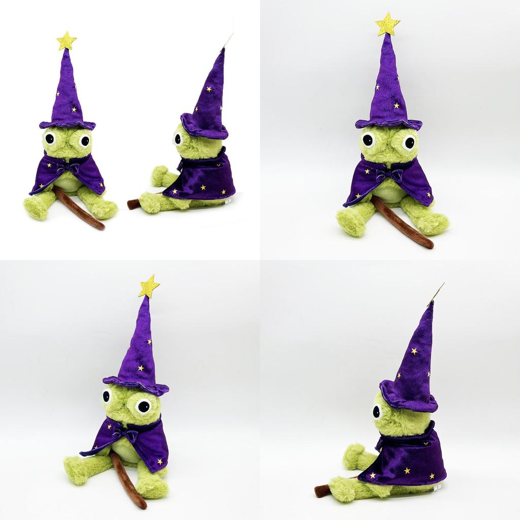 Moonlight Manor Frog Wizard Plush Toy With Pp Cotton Filling For Kids Room Decor