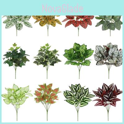 Folhas de Planta Artificial Realistas Para Decoração de Casa e Hotel Flores Artificiais Atacado