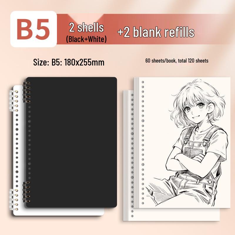 Morandi Detachable Student Sketchbook - Thick, Comfortable, Colorful Art Drawing Pad