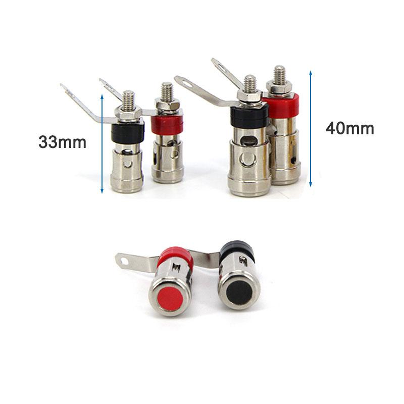 33mm 40mm metal Terminal cu arc de tip push Amplificator difuzor cu arc Auto-blocare priză de alimentare Mufă de tip push pentru cablu audio