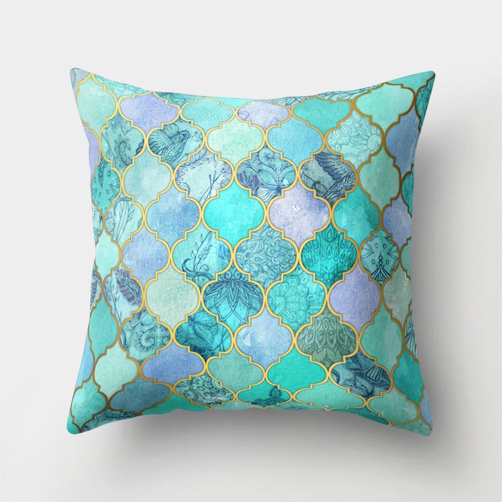 Creative Home Office Pillowcase Geometric Pattern Polyester Pillowcase