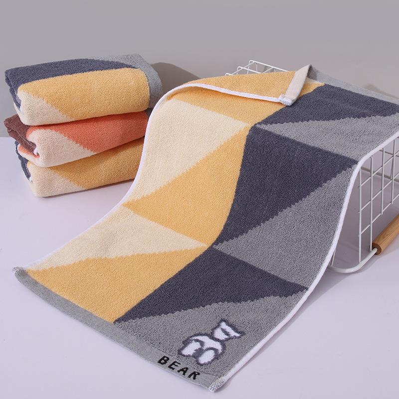 1 STK Håndkle Barnebomull A-klasse bomullsbomullshåndkle fortykket Absorberende Husholdningshåndkle Vask Ansiktshåndkle Absorberende håndklær til flerbruksbruk