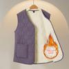 New Autumn and Winter Fleece-lined Vest for Mothers, Thickened and Warm, Suitable for Wearing Indoors or As an Outer Layer To Protect Against the