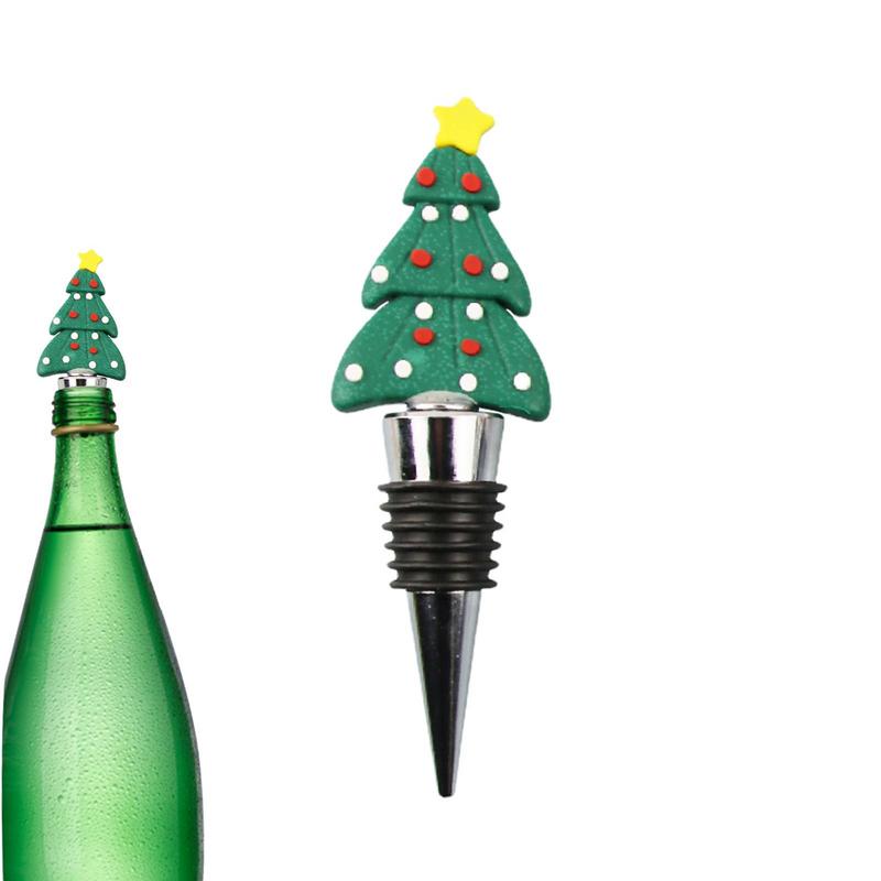Wine Bottle Stopper Christmas Series Santa Claus home theme Party Gift kitchen Bar Decor Sealed Fresh-keeping Champagne Stopper