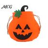 Halloween Candy Holder Drawstring Pumpkin Bag for Kids, Trick or Treat Bag, Party Supplies Reusable Non Woven Fabric Goodie Favors