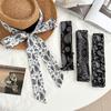 Silk scarf strip new fashion cashew flower series imitation silk scarf headscarf headband neck protection scarf decorative belt