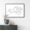 Horse Single Line Art Modern Minimalist Posters Prints Canvas Painting Animal Horse Wall Art Picture for Living Room Home Decor
