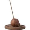 Purple Clay Golden Toad Incense Burner: Zen Desktop Aromatherapy Holder for Home