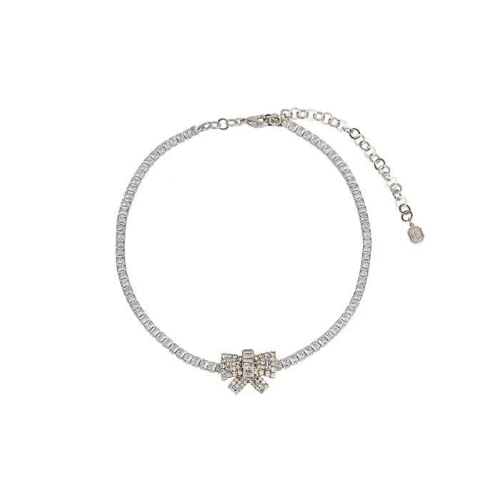 Ribbon mini Choker (Silver)