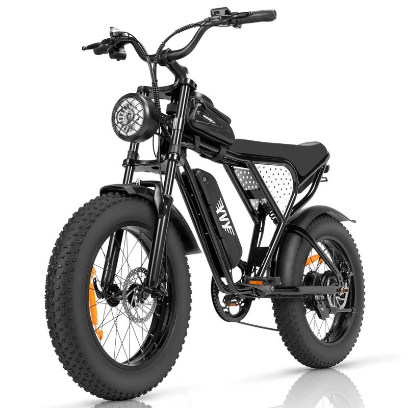 YVY C20Lite Off-Road & Mountain Adult Electric Bicycle 1000W 48V15Ah Pedelec, Front Fork Suspension, 20" Fat Tire E-Bike for Outdoor Adventure