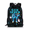 Beliebte jugendliche 67 sechs sieben Schüler Schultaschen Notizbuch Rucksäcke 3D-gedruckte Oxford Wasserdichte Jungen/Mädchen Reise-Taschen