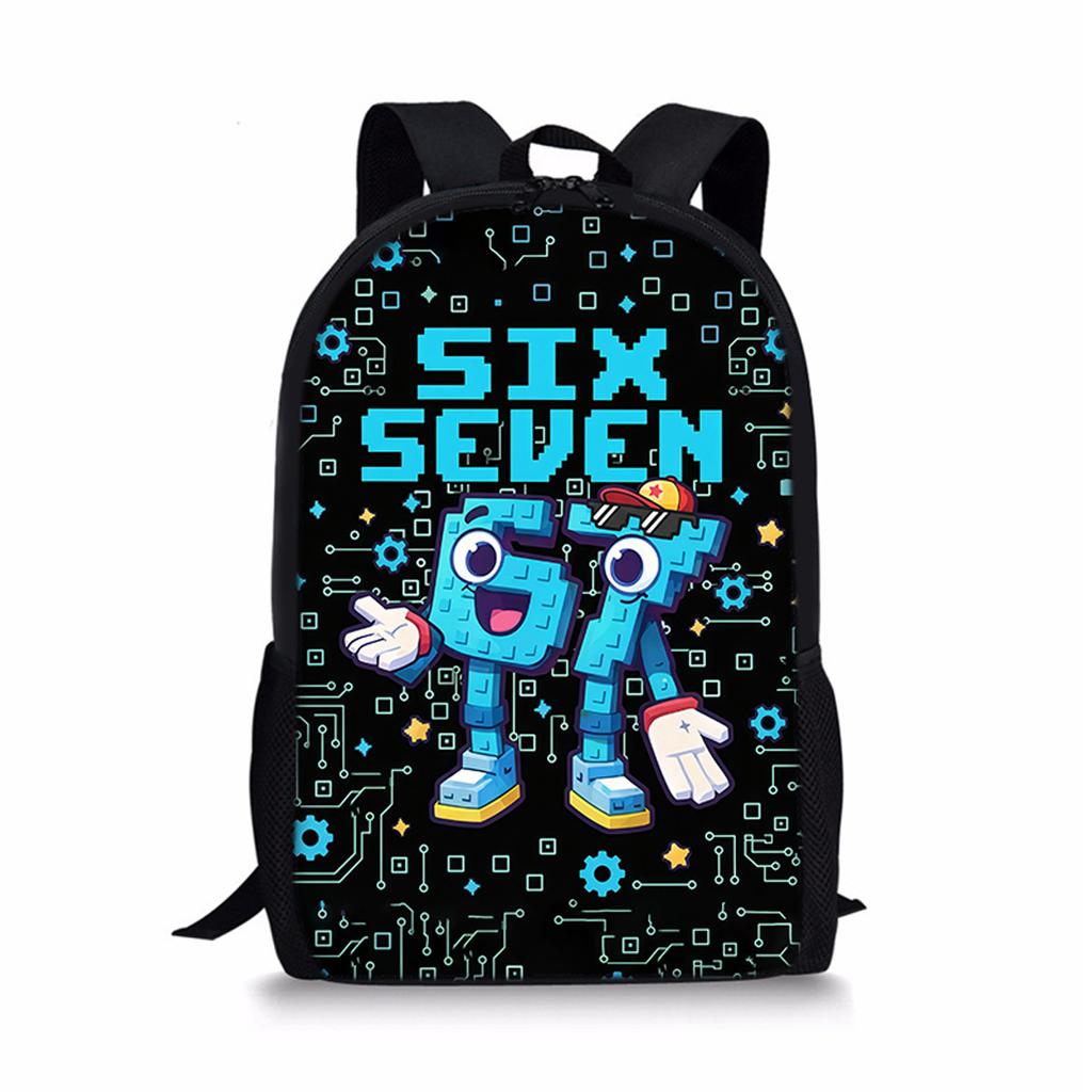 Beliebte jugendliche 67 sechs sieben Schüler Schultaschen Notizbuch Rucksäcke 3D-gedruckte Oxford Wasserdichte Jungen/Mädchen Reise-Taschen