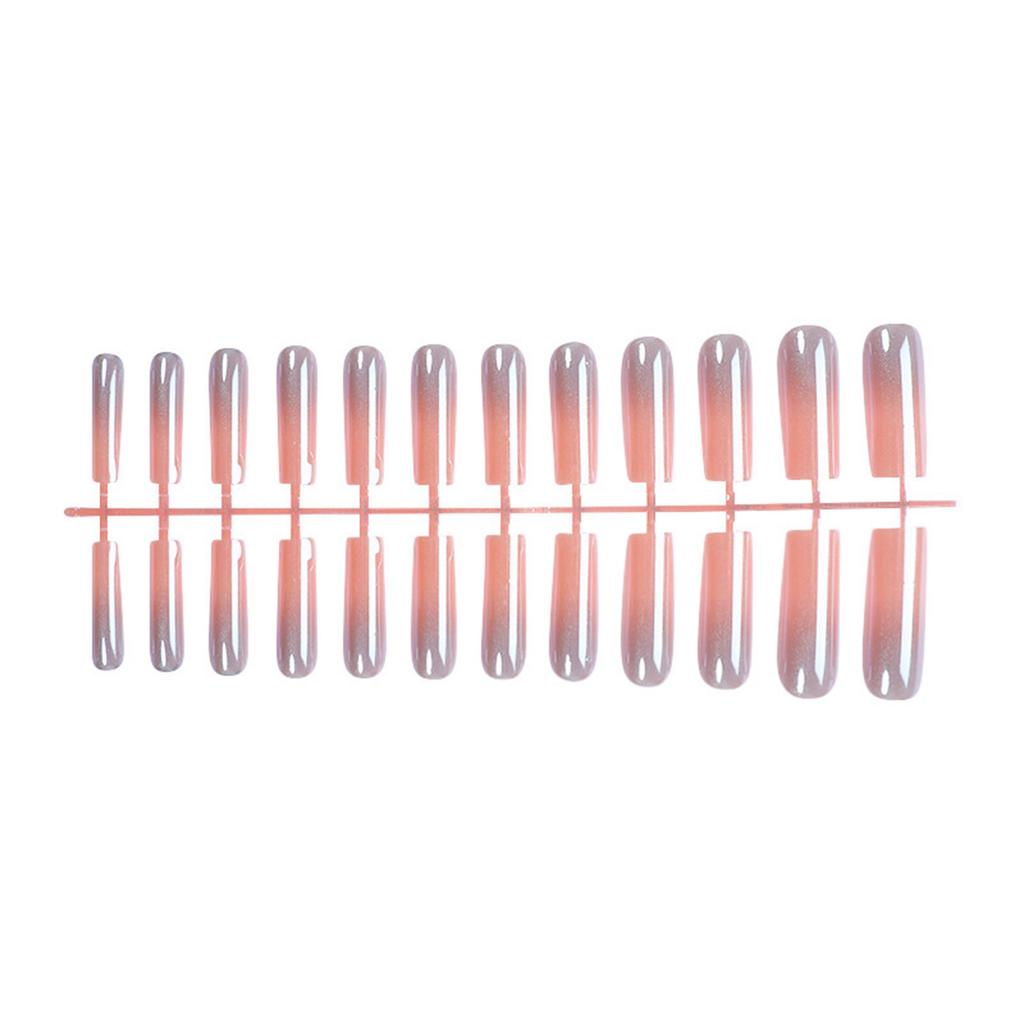 24ks sada na nehty s dlouhým čtvercovým francouzským gradientním nalepovacím nehtem, umělé nehty pro ženy, párty a rande, doplňky na nehty